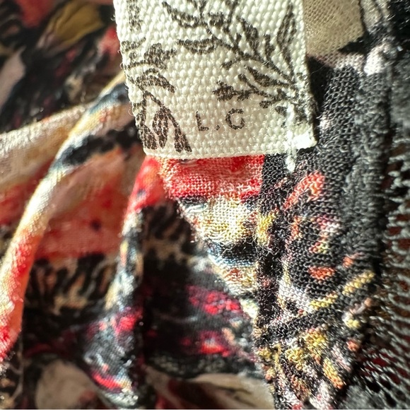 Free People Love Bird Printed Mini Dress Black - Picture 14 of 14